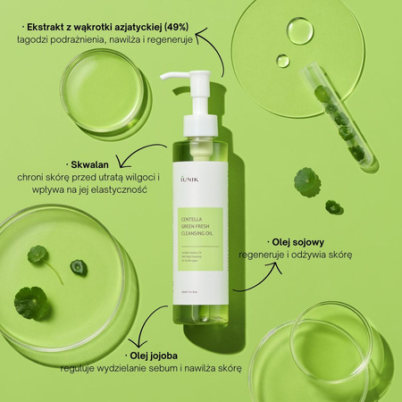 iUNIK Centella Green Fresh Cleansing Oil 200ml - olejek do demakijażu