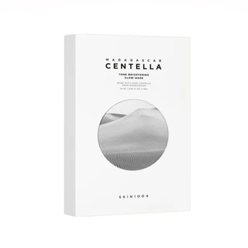 SKIN1004 - Madagascar Centella Tone Brightening Glow Mask - 25ml - Maska w Płachcie Rozjaśniająca Przebarwienia - Zestaw 5 Maseczek