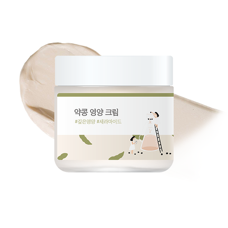 Uszkodzone opakowanie, krótka data ważności - ROUND LAB Soy Bean Nourishing Cream - Odżywczy Krem Do Twarzy - 80ml
