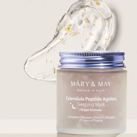 Mary&May - Calendula Peptide Ageless Sleeping Mask - 110g - Łagodząco-ujędrniająca Maska Na Noc