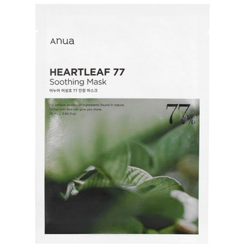 ANUA Heartleaf 77% Soothing Sheet Mask 25ml - nawilżająco–kojąca maska do twarzy