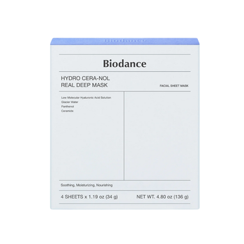 Biodance - Hydro Cera-nol Real Deep Mask - Nawilżająca Maska Kolagenowa do Twarzy - Zestaw 4szt/34g