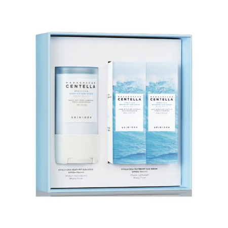 SKIN1004 - Madagascar Centella Hyalu-Cica Sunsational Kit - Zestaw Kosmetyków Do Pielęgnacji Twarzy z Filtrem Przeciwsłonecznym