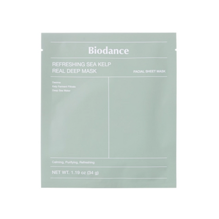 Biodance - Refreshing Sea Kelp Real Deep Mask - Kojąco-Nawilżająca Maska do Twarzy - Zestaw 4szt/34g