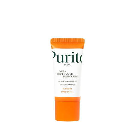 PURITO SEOUL Daily Soft Touch Sunscreen SPF 50+ PA++++, Wysokowydajny krem przeciwsłoneczny SPF50+ PA++++, 15 ml