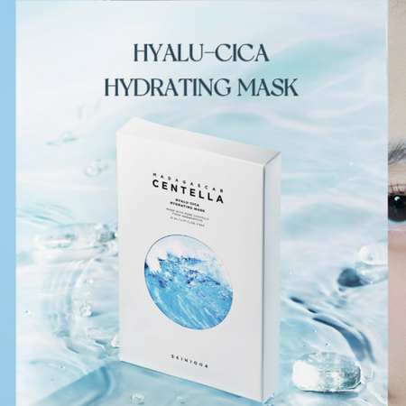 SKIN1004 - Madagascar Centella Hyalu-Cica Hydrating Mask - 23ml - Głęboko Nawilżająca Maska w Płachcie z Kwasem Hialuronowym - Zestaw 5 Sztuk
