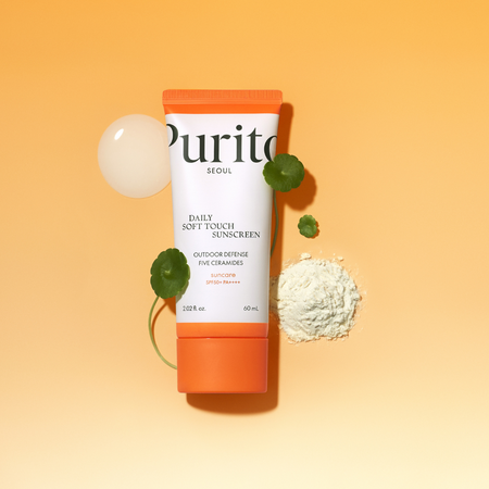 PURITO SEOUL Daily Soft Touch Sunscreen SPF 50+ PA++++, Wysokowydajny krem przeciwsłoneczny SPF50+ PA++++, 15 ml