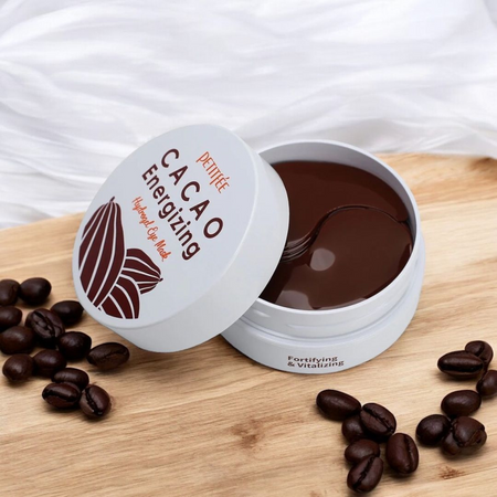 Petitfee - Cacao Energizing Hydrogel Eye Mask - Hydrożelowe Płatki Pod Oczy - 60szt, 84g